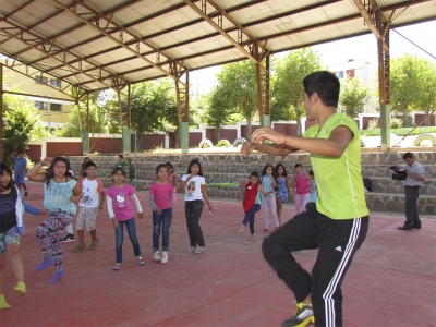 Momento de divertirse en la “Escuela de Verano” Pedro Viveros Ormeño