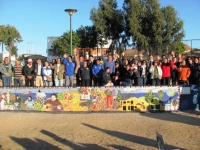 Vecinos realizan distinguido mosaico en Llolleo Alto