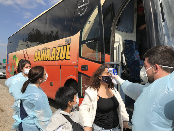 Autoridades realizan control vehicular sanitario en la ruta &ndash; 90