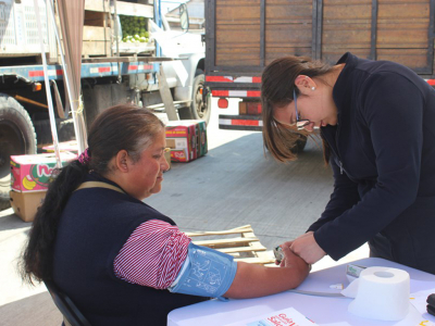 Vecinos de Llolleo reciben atenci&oacute;n preventiva de salud en feria libre