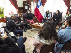 Estudiantes del CFT Estatal sede San Antonio se reunieron con el alcalde