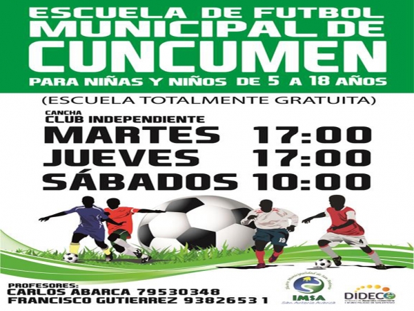Ni&ntilde;os y j&oacute;venes de Cuncum&eacute;n ahora cuentan con Escuela Municipal de F&uacute;tbol